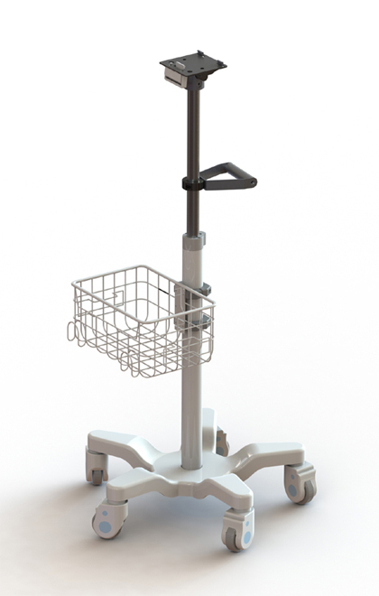 Low center of gravity height adjustable rolling stand