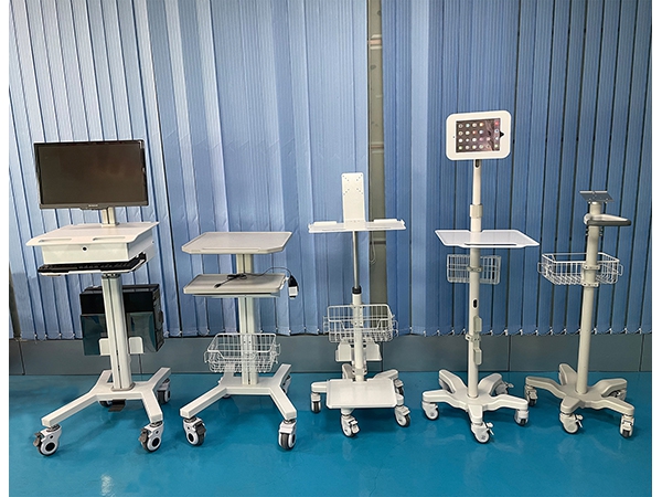 What are the types of medical ventilator trolleys