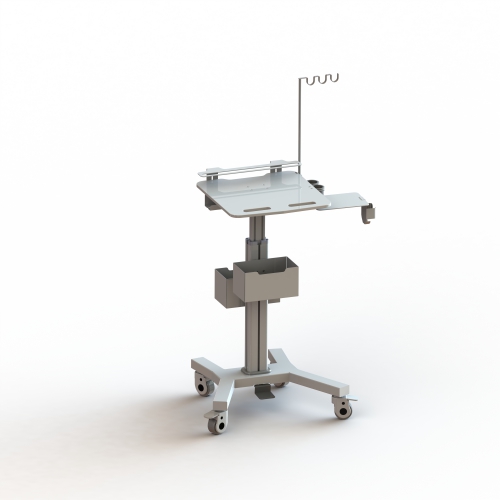 铝合金带托盘和支架的笔记本电脑手推车