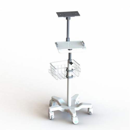 Ventilator trolley with monitor stand